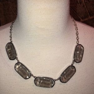 STUNNING Gray stone statement necklace NWT